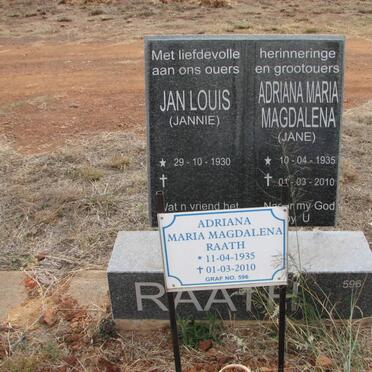 RAATH Jan Louis 1930- &amp; Adriana Maria Magdalena 1935-2010