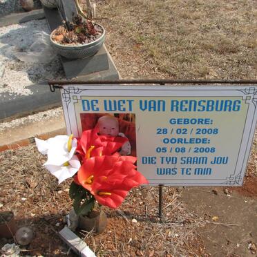 RENSBURG de Wet, van 2008-2008