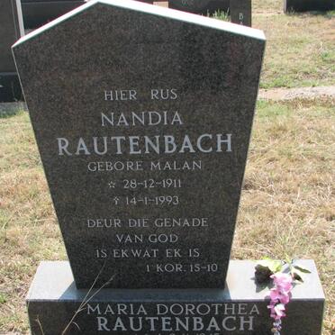 RAUTENBACH Nandia nee MALAN 1911-1993 :: RAUTENBACH Maria Dorothea 1945-