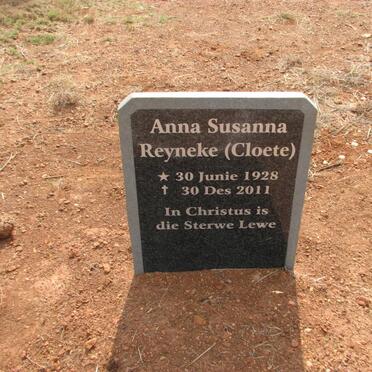REYNEKE Anna Susanna nee CLOETE 1928-2011