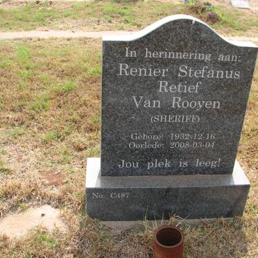 ROOYEN Renier Stefanus Retief, van 1932-2008