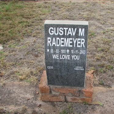 RADEMEYER Gustav M. 1951-2003