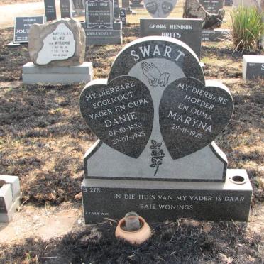 SWART Danie 1920-1995 &amp; Maryna 1925-