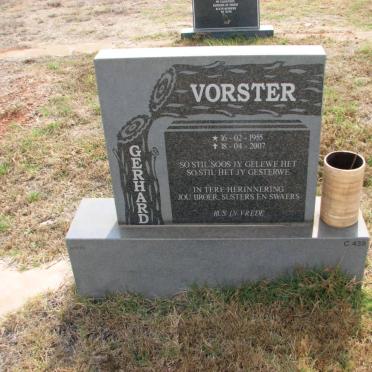 VORSTER Gerhard 1955-2007