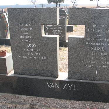 ZYL Koos, van 1919-1994 &amp; Sarie 1929-1991