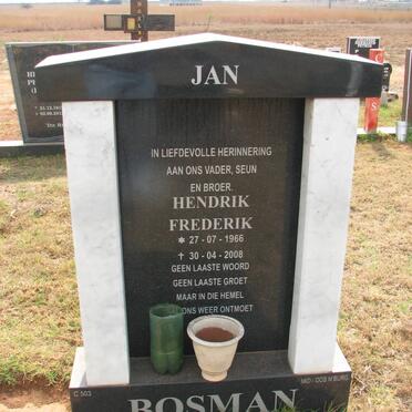 BOSMAN Hendrik Frederik 1966-2008