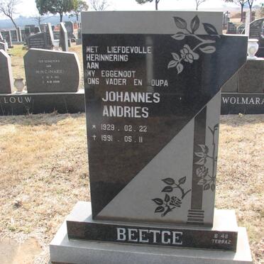 BEETGE Johannes Andries 1929-1991