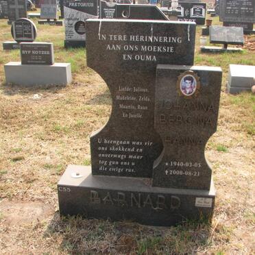 BARNARD Johanna Bergina 1940-2000