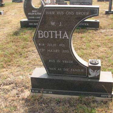 BOTHA W.J. 1921-2001