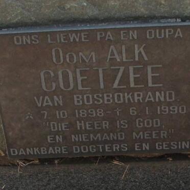 COETZEE Alk 1898-1990
