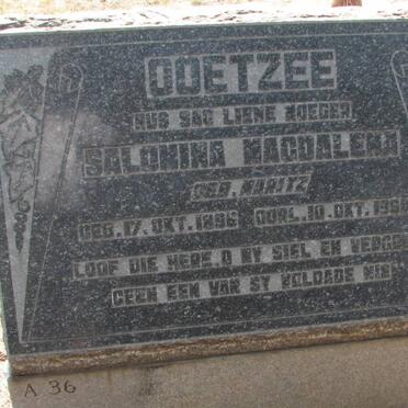 COETZEE Salomina Magdalena nee MARITZ 1896-1968