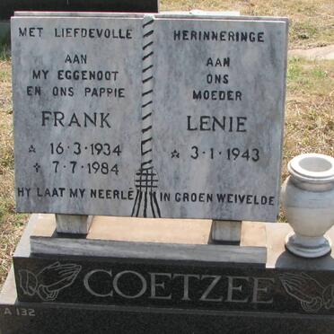 COETZEE Frank 1934-1984 &amp; Lenie 1943-