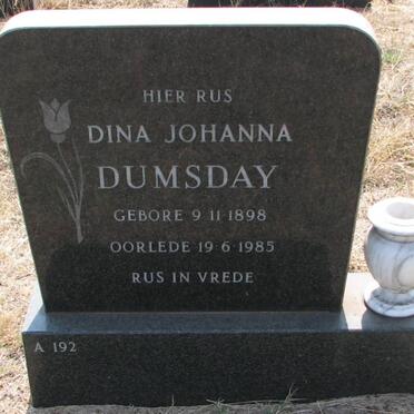 DUMSDAY Dina Johanna 1898-1985