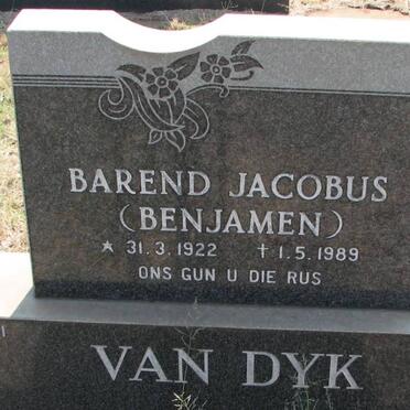 DYK Barend Jacobus, van 1922-1989