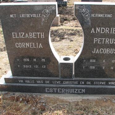 ESTERHUIZEN Andries Petrus Jacobus 1936-1991 &amp; Elizabeth Cornelia 1936-2012