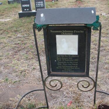 FOUCHÉ Susanna Johanne formerly ADAMS nee Adams VAN DER WESTHUIZEN 1910-2003