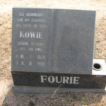 FOURIE Kowie 1924-1999