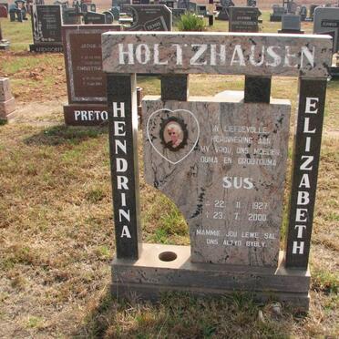 HOLTZHAUSEN Hendrina Elizabeth 1927-2000