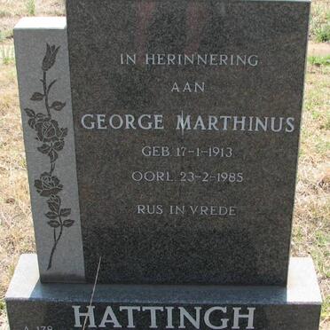 HATTINGH George Marthinus 1913-1985