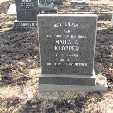 KLOPPER Maria A. 1915-1993