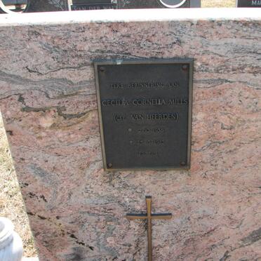 MILLS Cecilia Cornelia nee VAN HEERDEN 1936-1985
