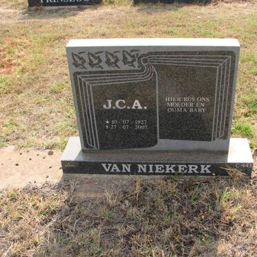 NIEKERK J.C.A., van 1927-2007