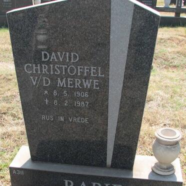 RABIE David Christoffel v.d. Merwe 1906-1987