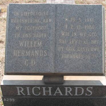 RICHARDS Willem Hermanus G.D. 1941-1986