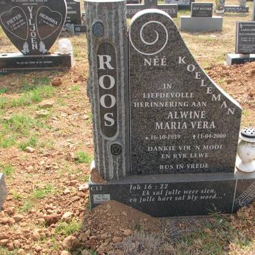 ROOS Alwine Maria Vera née KOELEMAN 1939-2000