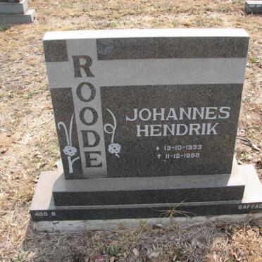 ROODE Johannes Hendrik 1933-1998