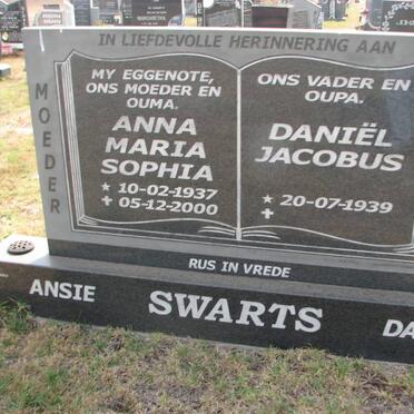 SWARTS Daniël Jacobus 1939- &amp; Anna Maria Sophia 1937-2000