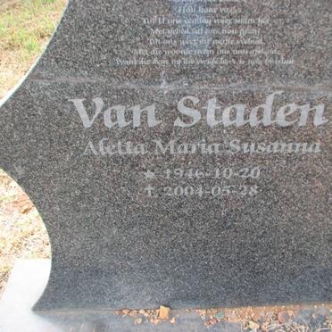 STADEN Aletta Maria Susanna, van 1946-2004