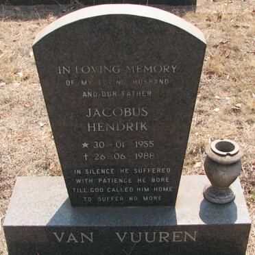 VUUREN Jacobus Hendrik, van 1955-1988