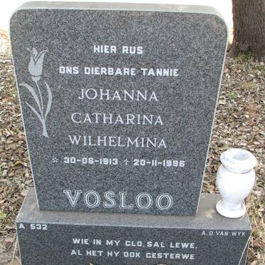 VOSLOO Johanna Catharina Wilhelmina 1913-1996