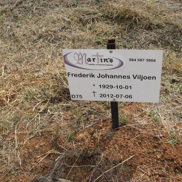 VILJOEN Frederik Johannes 1929-2012