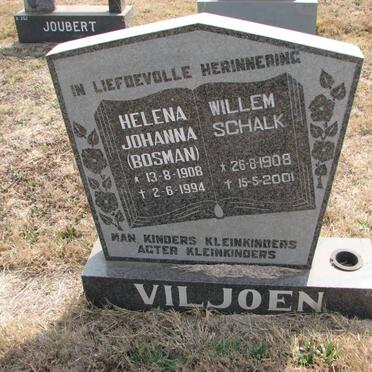 VILJOEN Willem Schalk 1908-2001 &amp; Helena Johanna BOSMAN 1908-1994