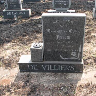 VILLIERS Hessie, de 1910-1993