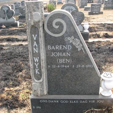 WYK Barend Johan, van 1944-1993