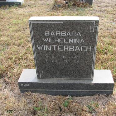 WINTERBACH Barbara Wilhelmina 1947-1994