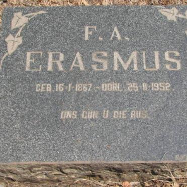 ERASMUS F.A. 1867-1952