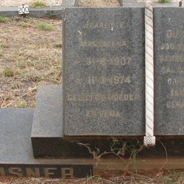 EISNER Jeanette Magdalena 1907-1974