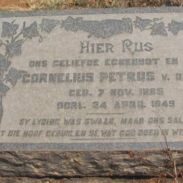 LINDE Cornelius Petrus, van der 1885-1949