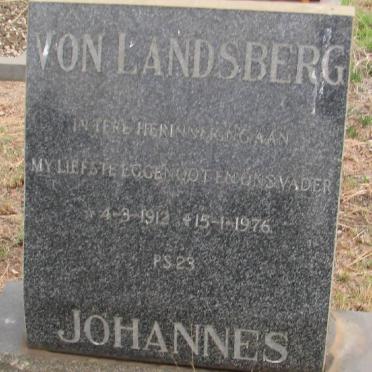 LANDSBERG Johannes, von 1912-1976