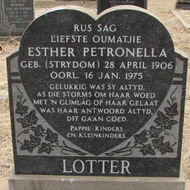 LOTTER Esther Petronella nee STRYDOM 1906-1975