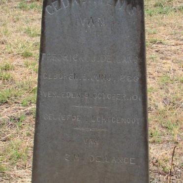 LANGE Fredrick J., de 1869-1901