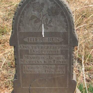 LINDE Martha Jacoba Martina, v.d. 1911-1914