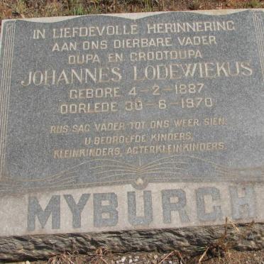 MYBURGH Johannes Lodewiekus 1887-1970