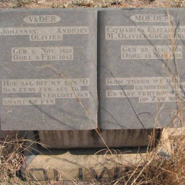 OLIVIER Johannes Andries 1865-1943 &amp; Catharina Elizabetha M. COMBRINK 1868-1938