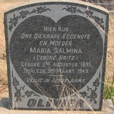 OLIVIER Maria Salmina nee BRITZ 1895-1949