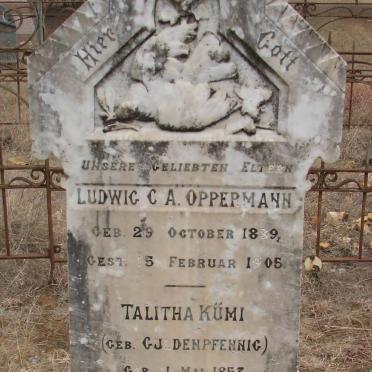 OPPERMANN Ludwig C.A. 1839-1905 &amp; Talitha Kumi  GOLDENPHENNIG 1857-1904